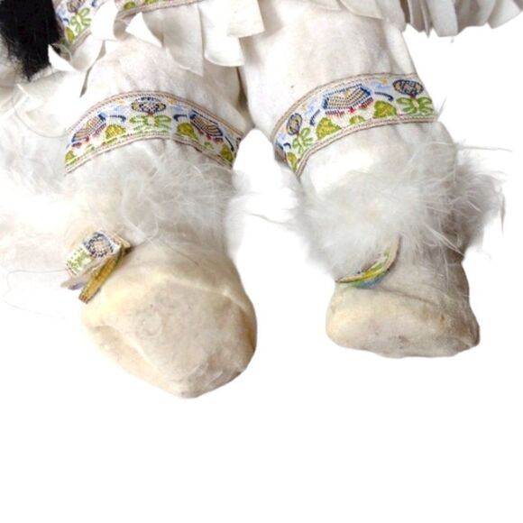 14" Sweet Doll Handmade Embroidered Native American Indian First Nation Outfit - Picture 5 of 10